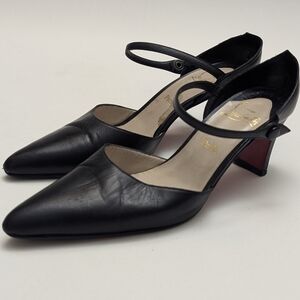 Christian Louboutin Black Leather Heels 6